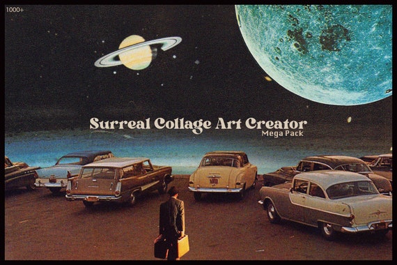 70% SALE!!! Surreal Collage Art Creator 1000+ Elements Psd Artworks PNG Cut Outs Retro Vintage Mega Pack