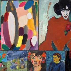 Más de 120 retratos imprimibles de Alexej von Jawlensky, pinturas, carteles expresionistas abstractos, bodegones, arte moderno, frutas, descarga digital.