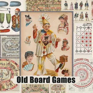 Vecchi giochi da tavolo. Arlequin Lotto-spel. Stampa d'arte. Manifesto. N. de Vries, 1814 - 1848 Download digitale stampabile. Antico. Vintage ▾. retrò