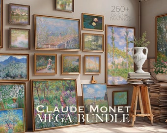 260+ Claude Monet Mega Bundle Paintings, HQ Printable, Eclectic Gallery Wall Set , Home decor, Wall art, Trendy, Popular, Commercial use