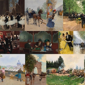 100+ Jean Beraud HQ Printable French Paintings Paris Cafes Victorian Ladies Night Life Parisian Art Streets Variety Theater Digital Download