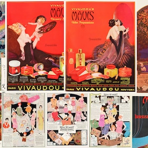 Vintage Ads 59 Hochwertige druckbare Werbeplakate Papier Ephemera Antike Illustrationen Kommerzielle Verwendung Digitaler Download