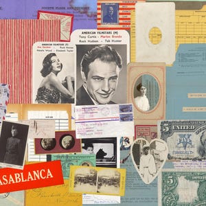 Paquete de más de 400 efímeras vintage para diarios basura, kit de álbum de recortes digital PNG, bordes, papel para diario basura, cartas manuscritas, postales, etiquetas
