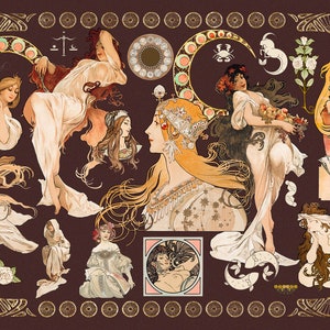 Art Nouveau Designer Stickers — Scrapbooking With Lanita