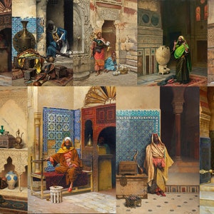 Ludwig Deutsch 44 Arabian African. HQ Paintings. Middle East. Nubians. Sudan. Egypt. Muslim. Vintage Poster Wall Decor  Digital Download