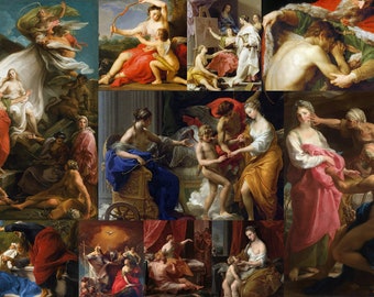 60+ Pompeo Batoni HQ Printable Oil Paintings Biblical Wall Art Vintage Roman Mythology Antique Allegory Of Religion Digital Download