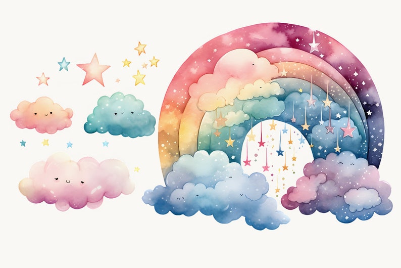 regenbogen-wolken-aquarell-clip-art-set-pastellfarben-niedlich-baby