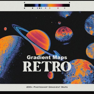 Mapas de gradiente retrô 200+