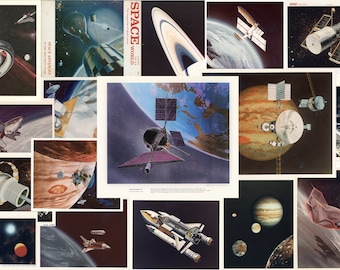 105 Old NASA Posters High Quality Printable Digital Apollo Scifi wall decor Classroom Retro Astronomical Space
