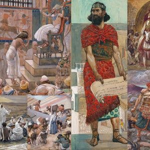 70+ James Tissot’s Bible Series HQ Printable Paintings Stary Testament Chrześcijański Bliski Wschód Jezus Katolicki Egipt Babilon Pobieranie cyfrowe