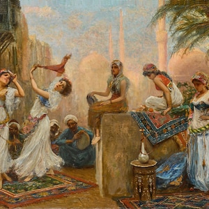 Fabio Fabbi Oil Paintings Nude Women 19th Century Arabian Street