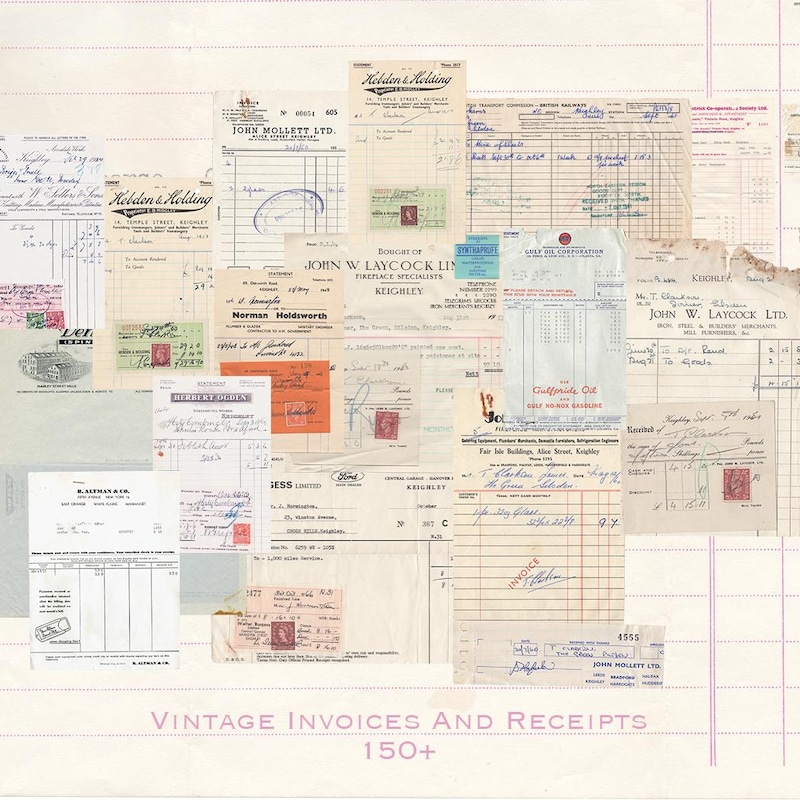 Handwritten Invoices - Etsy