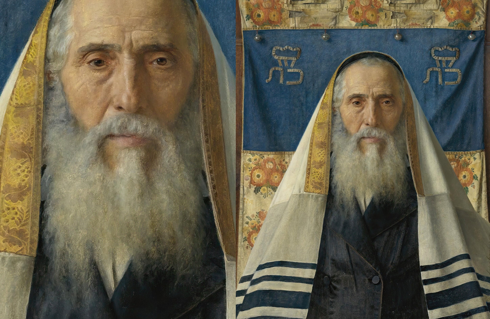 Isador Rabbi Isidor Kaufmann Rare HQ Printable Paintings Jewish Rabbi With Tallit ...