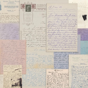 100+ alte handgeschriebene Papiere, Junk Journal Zubehör, Ephemera, Scrapbooking, Texturen, Collagesheets, bedruckbares Papier, Antik