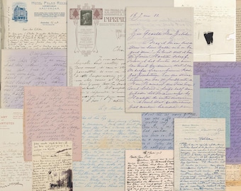 100+ alte handgeschriebene Papiere, Junk Journal Zubehör, Ephemera, Scrapbooking, Texturen, Collagesheets, bedruckbares Papier, Antik