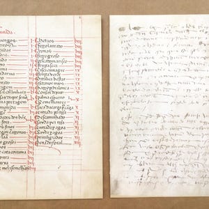Páginas de manuscritos medievais, caligrafia em pergaminho, cartas antigas para decoração de parede, colagem, diário de recortes, decoupage.