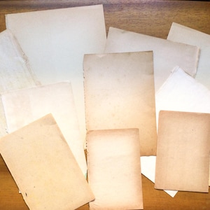 Pacote de páginas em branco, 10 páginas de livro em tom neutro, pacote de papel sépia vintage, papel para scrapbook, páginas de diário de sucata.
