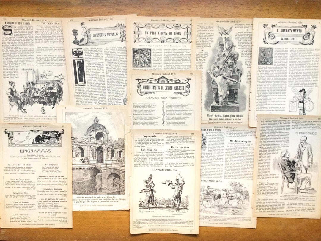 Antique Almanac Pages, 1919 Almanac, Altered Art, Card Making, Junk ...