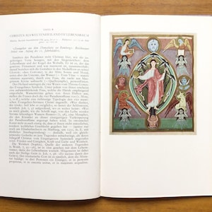 Vintage Medieval book, Illuminated art miniatures, medieval prints. Middle Ages.