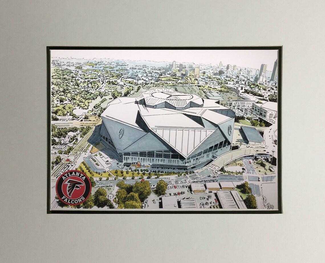 Atlanta Falcons Mercedes-benz Stadium Exterior LIMITED - Etsy