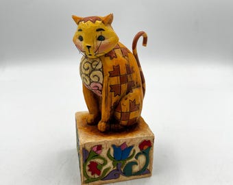 Jim Shore Heartwood Creek Jasper-katbeeldje #114424 2003 Enesco Folk Art