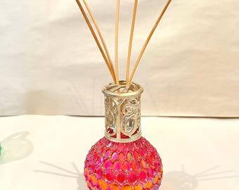 Fenton Cranberry Ruby Carnival Lamberger Rietverspreider Honingraat Iriserend Zeldzaam