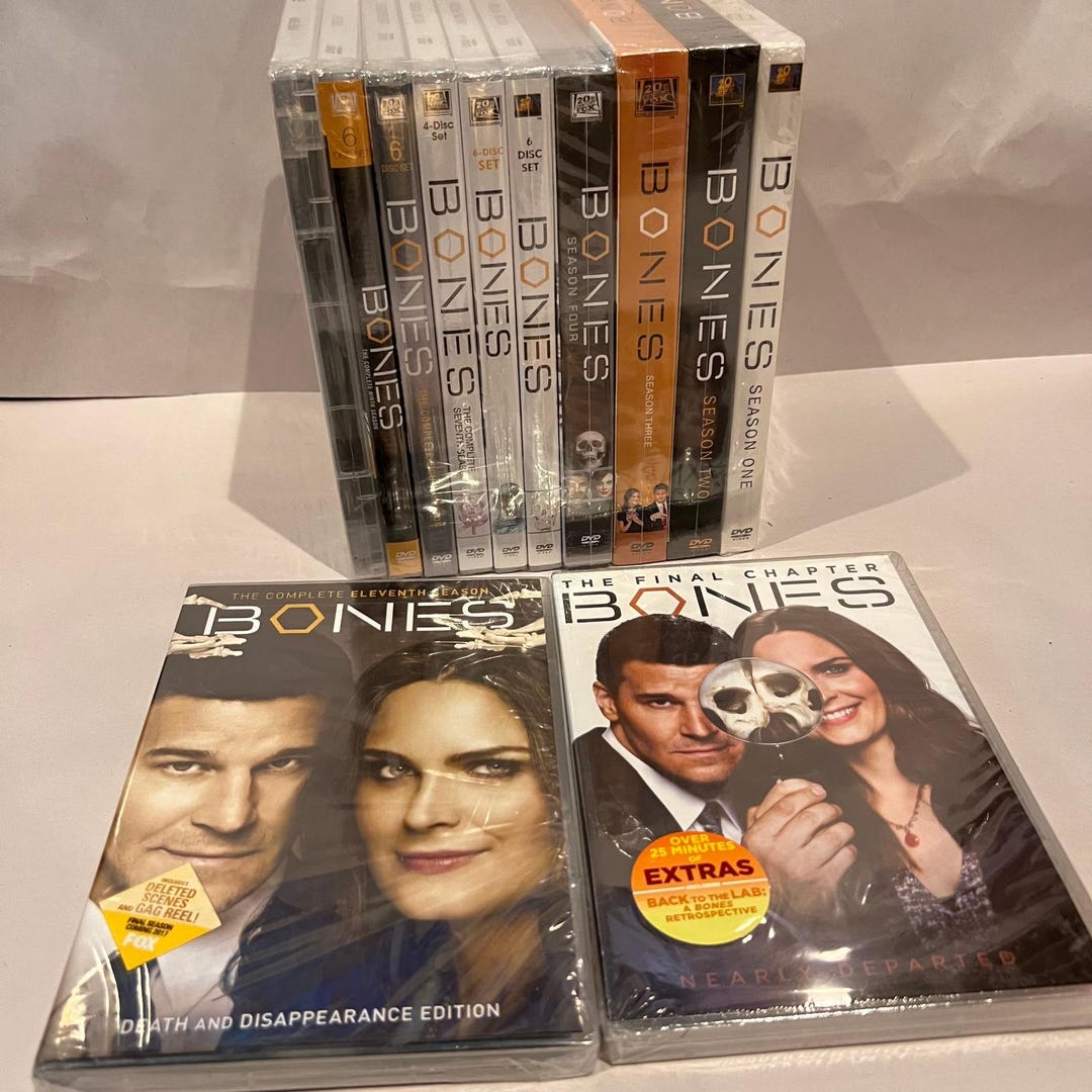 Bones Complete Series DVD Individual Seasons 1-12 Factory Sealed New ...
