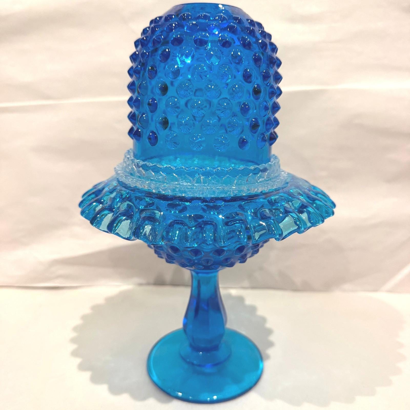Fenton Blue Lamp - Etsy