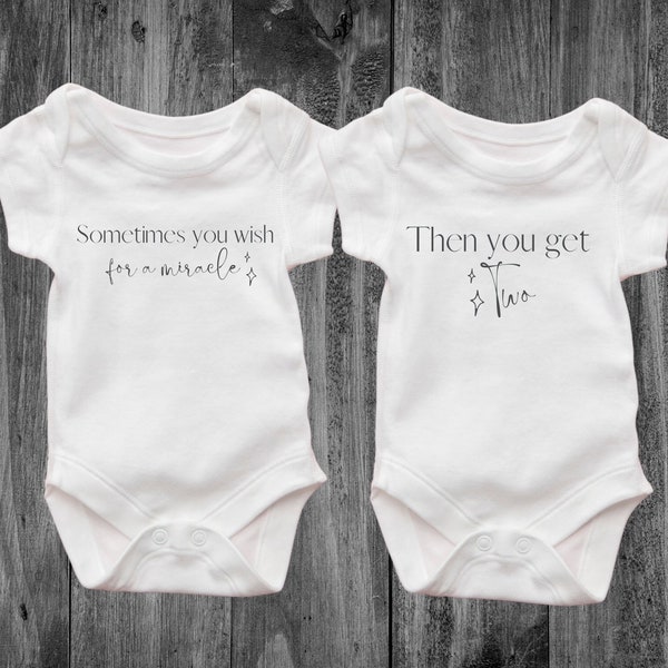 Twin baby gift , baby twin gift clothing set, twin baby bodysuits, newborn twins, gift shower gifts, white vests