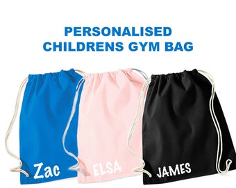 Personalised Kids Gym Bag for school and sports