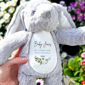 Custom Personalised Baby Loss Soft Toy | Miscarriage Memorial Keepsake | Bereavement Gift | Comfort Plush Toy, Baby Loss Gift