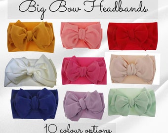 Big Bow Headbands, Big Bow Head Wraps, Oversized BOW Baby headbands, Bow Head Wraps, Big Bow Headband, Baby Girl Hair bows,