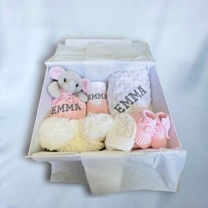 Baby Girl Pink Baby Hamper, Gift Set, Personalised Pink Baby Hamper ...