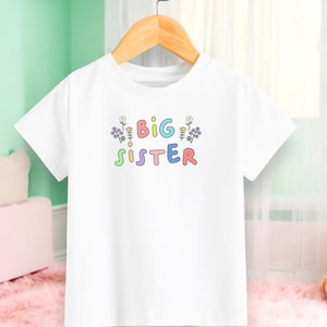 T-shirt grote zus grote broer kleine broer zusje – nieuwe babyaankondiging – custom broer of zus onthullen kinder-T-shirt