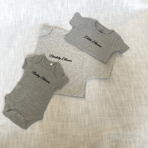 Personalised Family T-shirt, family Tops, Mummy, Baby, Little one, Daddy Tops