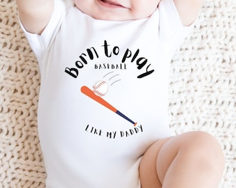 Born To Play Baseball baby body suit, new Baby, Baby Boy gift, Baby Girl Vest