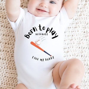 Born To Play Baseball baby body suit, new Baby, Baby Boy gift, Baby Girl Vest