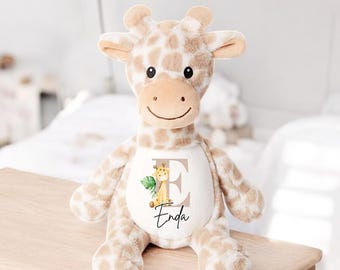 Personalised Giraffe Teddy, Baby Gift, Birth Gift, Custom name, Baby Boy, Giraffe gift, Gifts for Grandchildren, Baby Gift,Children's gift