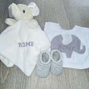 Baby gift set, baby hamper, baby boy gift, newborn gift, Personalised baby gift, personalised baby comforter image 1