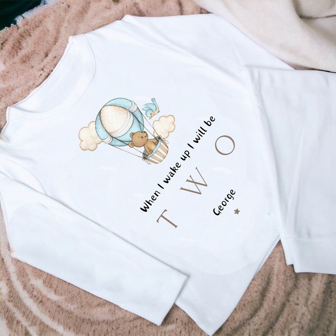 Personalised Boy's Birthday Pyjama Set Toddlers Pyjamas Etsy