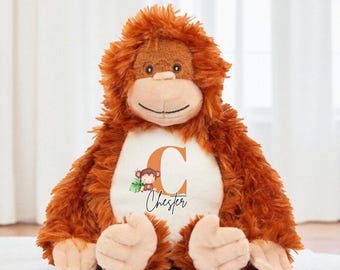 Personalised Monkey Teddy, Baby Gift, Birth Gift, Custom name, Baby Boy, Monkey gift, Gifts for Grandchildren, Baby Gift,Children's gift