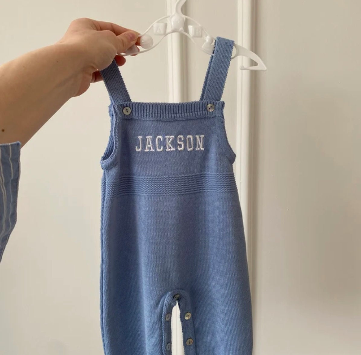 Knitted Baby Dungarees, Designer Baby Boy Romper, Baby Boy Dungarees, Baby Shower Gift, Baby Boy Christening outfit, Newborn Gift