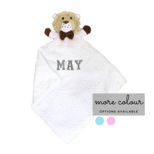 Soft touch Lion Comforter, Baby Gift, Baby soft toy, Personalised baby comforter, newborn arrival gift