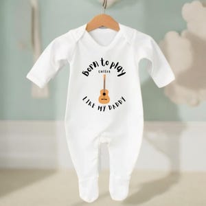 Born To Play guitar daddy, baby body suit, newborn Baby, Baby Boy gift, Baby Girl Vest