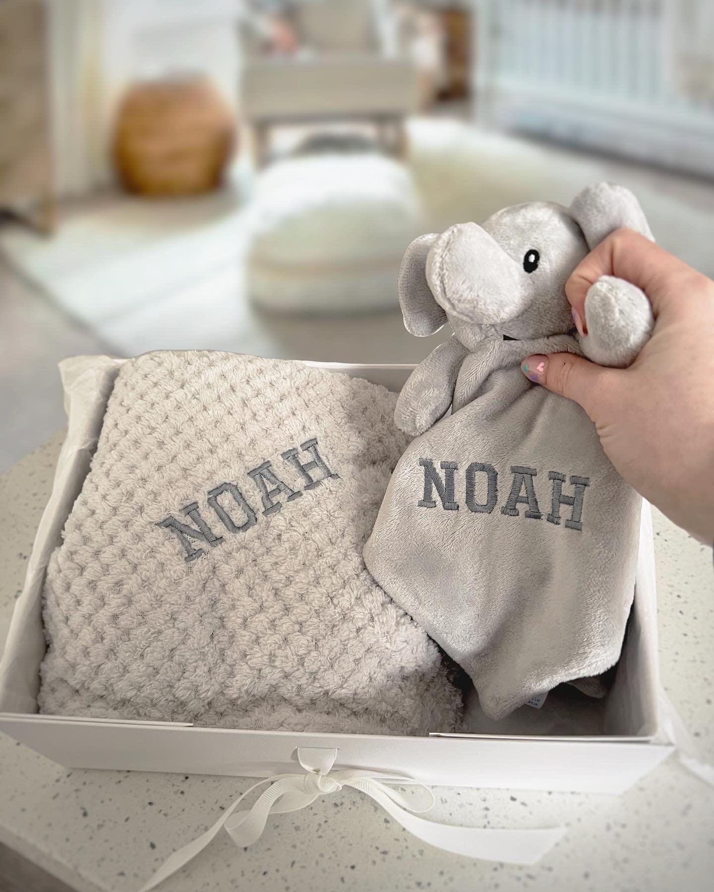 Elephant Baby Blanket, Two Lines U2013 Custom Catch