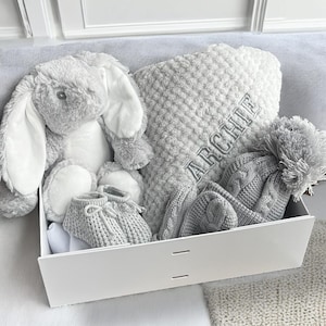 Bunny Soft toy Baby Gift, Personalised Baby Hamper, Baby Boy Gift, Baby Shower, Baby Shower, Baby Blanket, Baby Girl, Newborn Gift Set