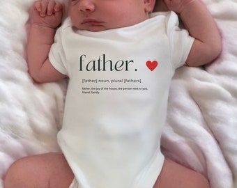 Vaderdag baby bodysuit, vaders dag lichaam groeien, nieuwe baby, babyjongen cadeau, baby meisje vest, bodysuit, vaders dag slaap pak, aangepaste naam