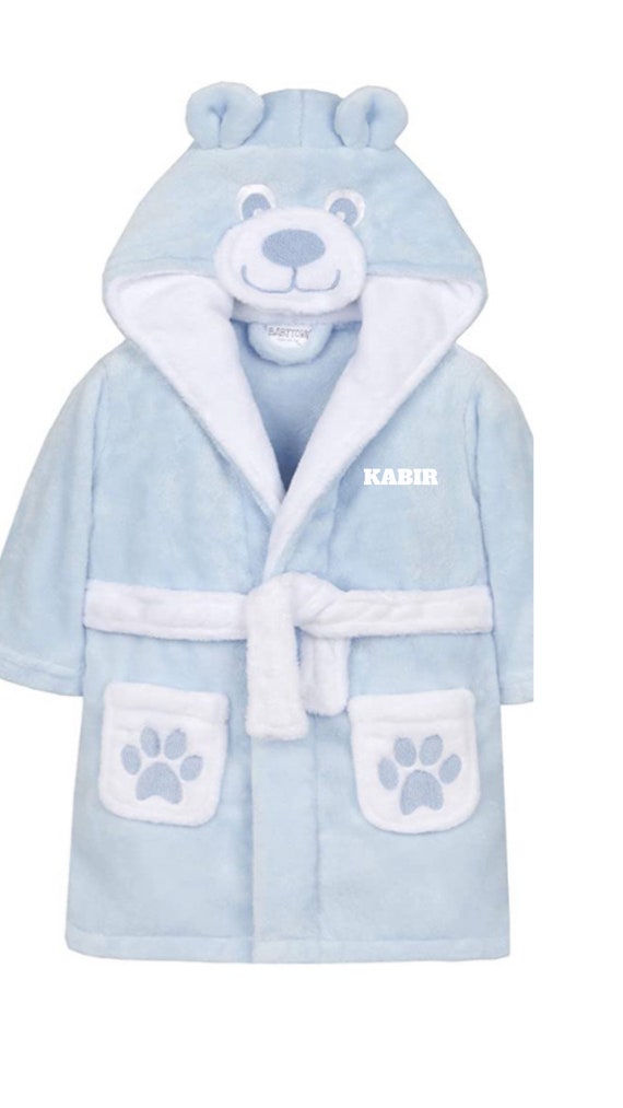 Personalised Trixie Baby Fox bathrobe