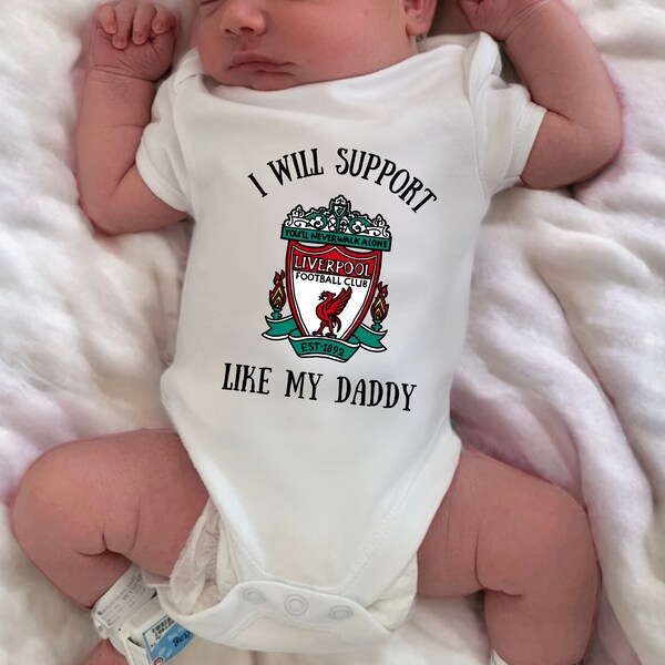 Liverpool Baby bodysuit, football baby body suit, new Baby, Baby Boy gift, Baby Girl Vest, LFC Bodysuit, Liverpool football club bodysuit