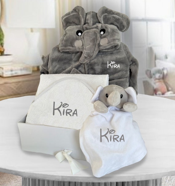 Baby Bed and Bath Gift Set, Personalised Baby Hamper, Baby Boy